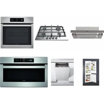 Set domácích spotřebičů WHIRLPOOL ABSOLUTE AKZ9 6230 IX + WHIRLPOOL TKRL 661 IX EU + WHIRLPOOL AKR 5390/1 IX + WHIRLPOOL ABSOLUTE AMW 730 IX + WHIRLPOOL WSIC 3M27 C + WHIRLPOOL ART 65031