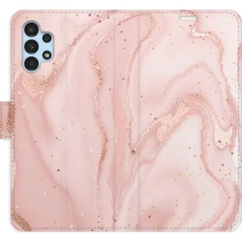 Pouzdro na mobilní telefon Flipové pouzdro iSaprio - RoseGold Marble - Samsung Galaxy A13 / A13 5G