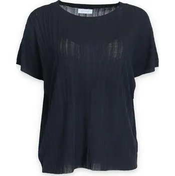 Dámský svetr Halenka z úpletu LA23046 barva: černá, velikost: S/M