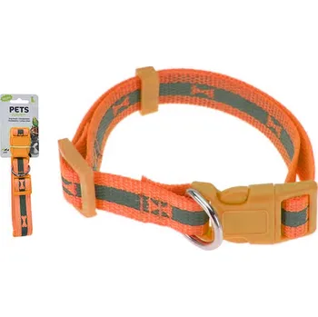 Obojek pro psa DOGS Obojek pro psy, reflexní oranžový 35-60 cm