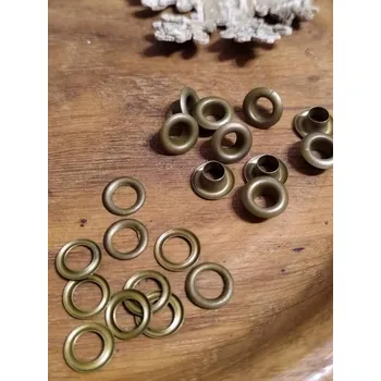 Průchodky s podložkou vnitřní Ø5,5 mm / vnější Ø10 mm balení 10 ks, barva staromosaz