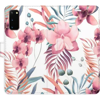 Pouzdro na mobilní telefon Flipové pouzdro iSaprio - Pink Flowers 02 - Samsung Galaxy S20