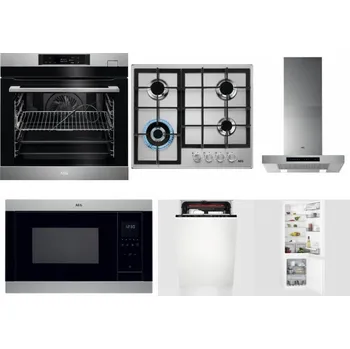 Set domácích spotřebičů AEG BSK782380M + AEG Mastery StepPower HGB64420SM + AEG Mastery DBB5660HM + AEG Mastery MSB2547D-M + AEG Mastery MaxiFlex FSE73507P + AEG Mastery NoFrost SCB618F6TS