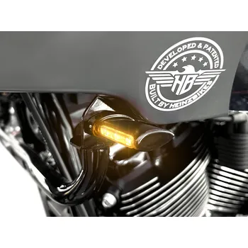 Osvětlení pro motocykl Přední blinkry pro motocykly HEINZ BIKES TURN SIGNALS verze CLASSIK ST, vhodné pro modely Harley-Davidson® LOW RIDER ST od roku 2022, barva černá, pár