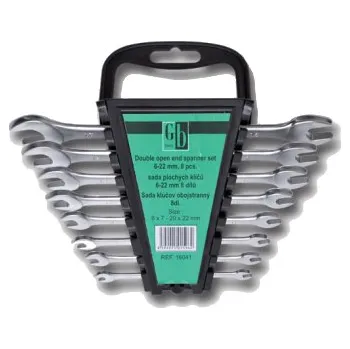 Klíč GK TOOLS Sada plochých klíčů 6-22 mm / 8 dílů matný chrom