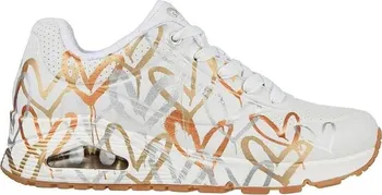 Dámské tenisky SKECHERS x JGoldcrown Uno Metallic Love 155523-WTGD