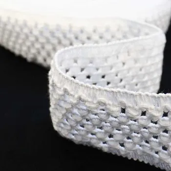 Textilie Pro Háčkování Guma pletená 5 cm bílá, 10 m