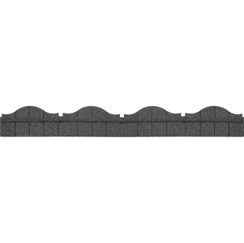 Zahradní obrubník Multyhome Carolina gumový obrubník 15 x 120 cm šedý