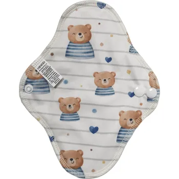 Menstruační vložka Breberky BIO Slipová vložka (PUL) - Medvěd námořník & přírodní bambusovo-biobavlněné froté