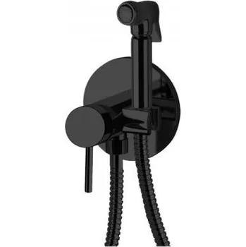 Vodovodní baterie Sanjet Rondo-X Black bidetová baterie se sprškou podomítková černá X65NO