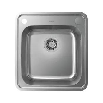 Nerezový dřez Hansgrohe S41 NEREZOVÁ OCEL S412-F400 Vestavný dřez 400