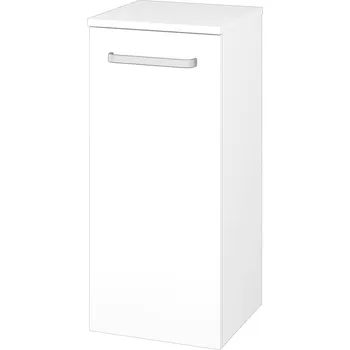 Koupelnový nábytek Dřevojas Nízká skříňka DOS SND 35 - N01 Bílá lesk / Úchytka T01 / M01 Bílá mat / Levé