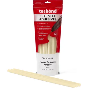 Průmyslové lepidlo POWER ADHESIVE Tavné obalové lepidlo Tecbond 14 ,12 mm, 20 tyčinek