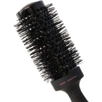 Eurostil Thermal Ionic Rubber Brush Black - černý ion-keramický kartáč s gumovou rukojetí VÝPRODEJ: 07523 - 45 mm