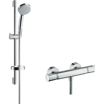 Hansgrohe Croma 100 CHROM Vario sprchová souprava na stěnu s termostatem Ecostat Comfort a sprchovou tyčí 65 cm