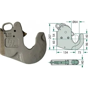 Tažné zařízení Koncovka Pro Hákový Svar Kat. 3 MZR 23518