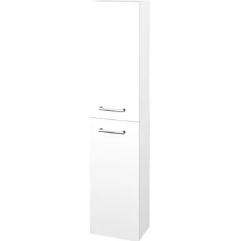 Koupelnový nábytek Dřevojas Vysoká skříň DOOR SV1D2 35 - M01 Bílá mat / Úchytka T03 / M01 Bílá mat / Levé
