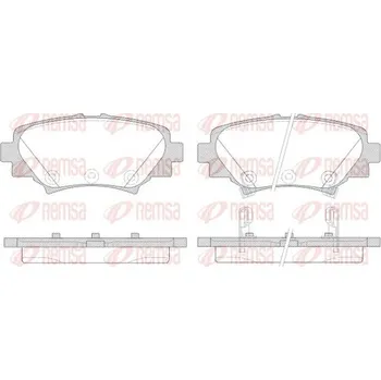 Brzdová destička Sada brzdových destiček, kotoučová brzda REMSA 1570.02