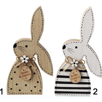 Velikonoční dekorace Zajíc dřevo 18cm mix (539264)