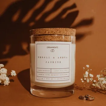 Náušnice ORNAMENTI Vonná sójová svíčka s náušnicemi | Neroli & Ambra & Jasmine