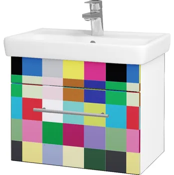 Koupelnový nábytek Dřevojas Koupelnová skříňka SOLO SZZ 55 - N01 Bílá lesk / Úchytka T02 / IND Individual