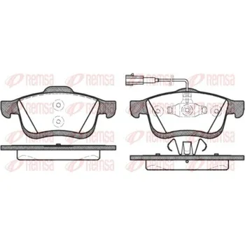 Brzdová destička Sada brzdových destiček, kotoučová brzda REMSA 1183.22