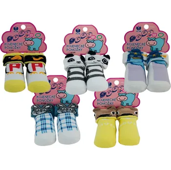 Kojenecké ponožky NOVIA | s ASB 1555 - balení 5 párů Velikost: 0 - 6 měsíců