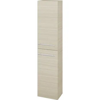 Koupelnový nábytek Dřevojas Vysoká skříň DOS SV1D2 35 - D04 Dub / Úchytka T02 / D04 Dub / Pravé