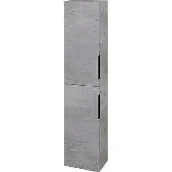 Koupelnový nábytek Dřevojas Vysoká skříň DOS SV1D2 35 - D01 Beton / Úchytka T07 / D01 Beton / Levé