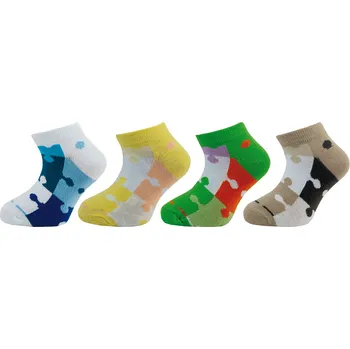 Dětské kotníkové ponožky NOVIA | 1540 PUZZLE - balení 4 páry Velikost: 18-19 ( 27-29 )