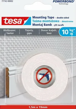 Lepicí páska tesa Oboustranná lepicí páska na tapety a omítku 19 mm x 1,5 m bílá