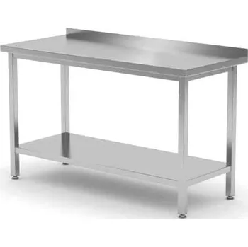 Nerezový dřez Přístěnný pracovní stůl s polici, HENDI, 100×70×85cm