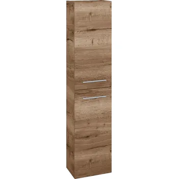 Koupelnový nábytek Dřevojas Vysoká skříň DOOR SV1D2 35 - D21 Tobacco / Úchytka T02 / D21 Tobacco / Pravé