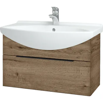 Koupelnový nábytek Dřevojas Koupelnová skříňka TAKE IT SZZ 75 - D21 Tobacco / Úchytka T07 / D21 Tobacco