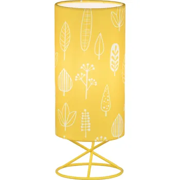 Stojací lampa Stolní lampa, kov/žluté textilní stínítko, AVAM