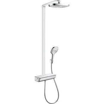 Sprchový set Hansgrohe Raindance Select E BÍLÁ/CHROM Showerpipe 300 2jet EcoSmart 9 l/min s termostatem