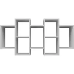 Nástěnná police BILBAO 7P bílá