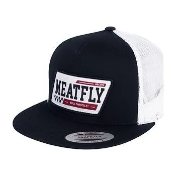 Kšiltovka Meatfly kšiltovka Thunderbolt Trucker Racing Black/White | Černá | Velikost One Size