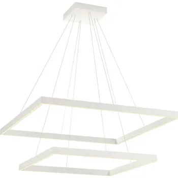 Redo Závěsné LED svítidlo Febe - 2 čtverce, ø80cm/ø60cm Barva: Bílá, Teplota světla: 4000K - denní bílá