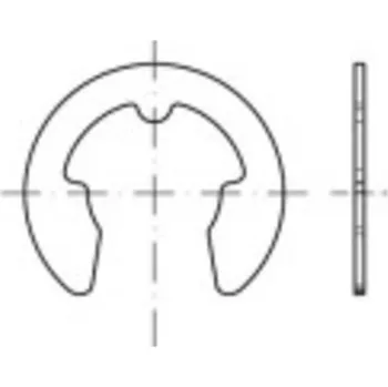 Matice TOOLCRAFT 1067209 pojistné podložky vnější Ø: 37.6 mm DIN 6799 nerezová ocel 50 ks
