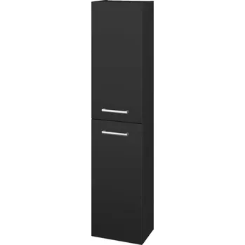 Koupelnový nábytek Dřevojas Vysoká skříň DOOR SV1D2 35 - N03 Graphite / Úchytka T03 / N03 Graphite / Levé