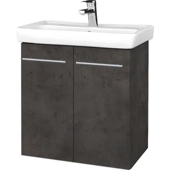 Koupelnový nábytek Dřevojas Koupelnová skříňka DOOR SZD2 60 - D16 Beton tmavý / Úchytka T02 / D16 Beton tmavý