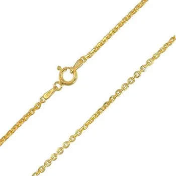 Řetízek Stříbrný pozlacený řetízek ankr double DC délka řetízku 42cm