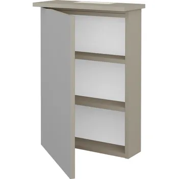 Koupelnový nábytek Dřevojas Jednodveřová galerka SANI GAO 50 - M05 Béžová mat / Levé