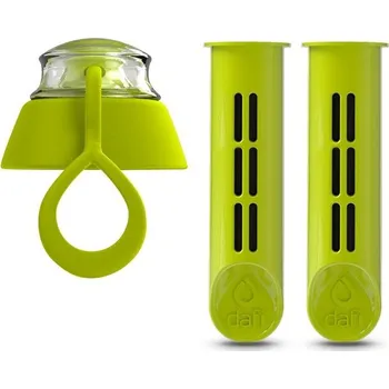 Láhev Náhradní filtr (2 ks) + víčko do filtrační láhve Dafi SOFT (zelená)