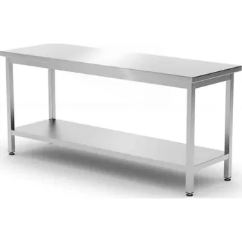 Nerezový dřez Centrální pracovní stůl s polici, HENDI, 180×60×85cm