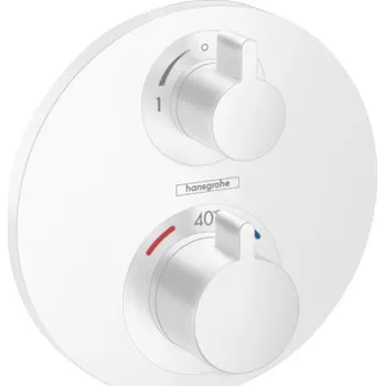 Vodovodní baterie Hansgrohe Ecostat S MATNÁ BÍLÁ termostat pod omítku pro 2 spotřebiče