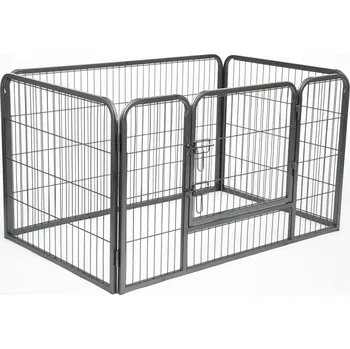 klec pro psa Kovová ohrádka pro psy a štěňata 4 dílná (Uchycení panty)