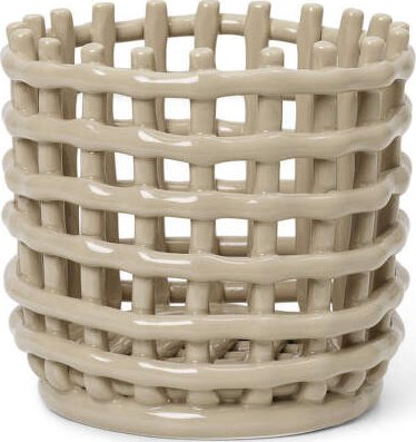 Ferm Living Organizér Ceramic Basket Small, cashmere