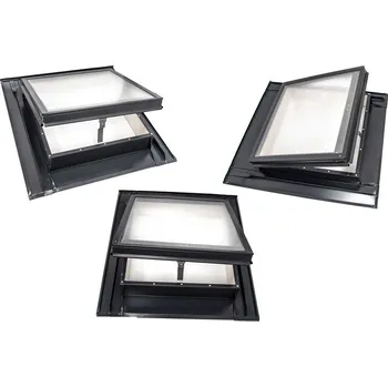 střešní výlez Hliníkový střešní výlez 60 x 60 cm do tašek s makrolonem / antracit